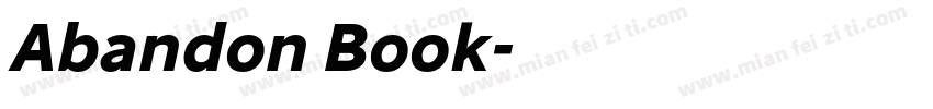 Abandon Book字体转换
